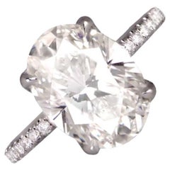 5.03ct Verlobungsring mit Diamant im Ovalschliff, Farbe H, Reinheit VS2