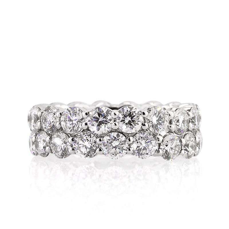 5.03ct Round Brilliant Cut Diamond Eternity Band in 18K White Gold