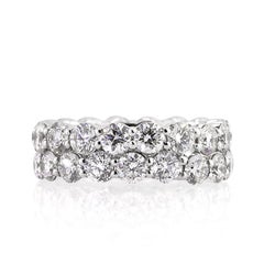 5.03ct Round Brilliant Cut Diamond Eternity Band in 18K White Gold