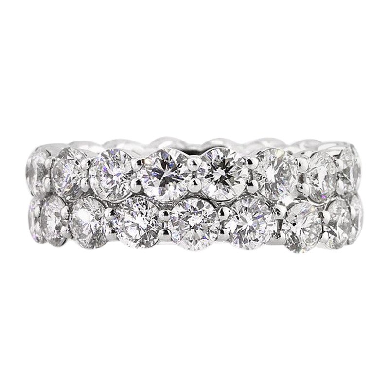 5.03ct Round Brilliant Cut Diamond Eternity Band in 18K White Gold