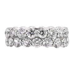 5.03ct Round Brilliant Cut Diamond Eternity Band in 18K White Gold