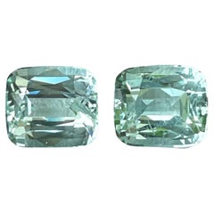 5.04 carats Sea Foam Tourmaline Pair Cushion Cut Natural Afghan Gemstone