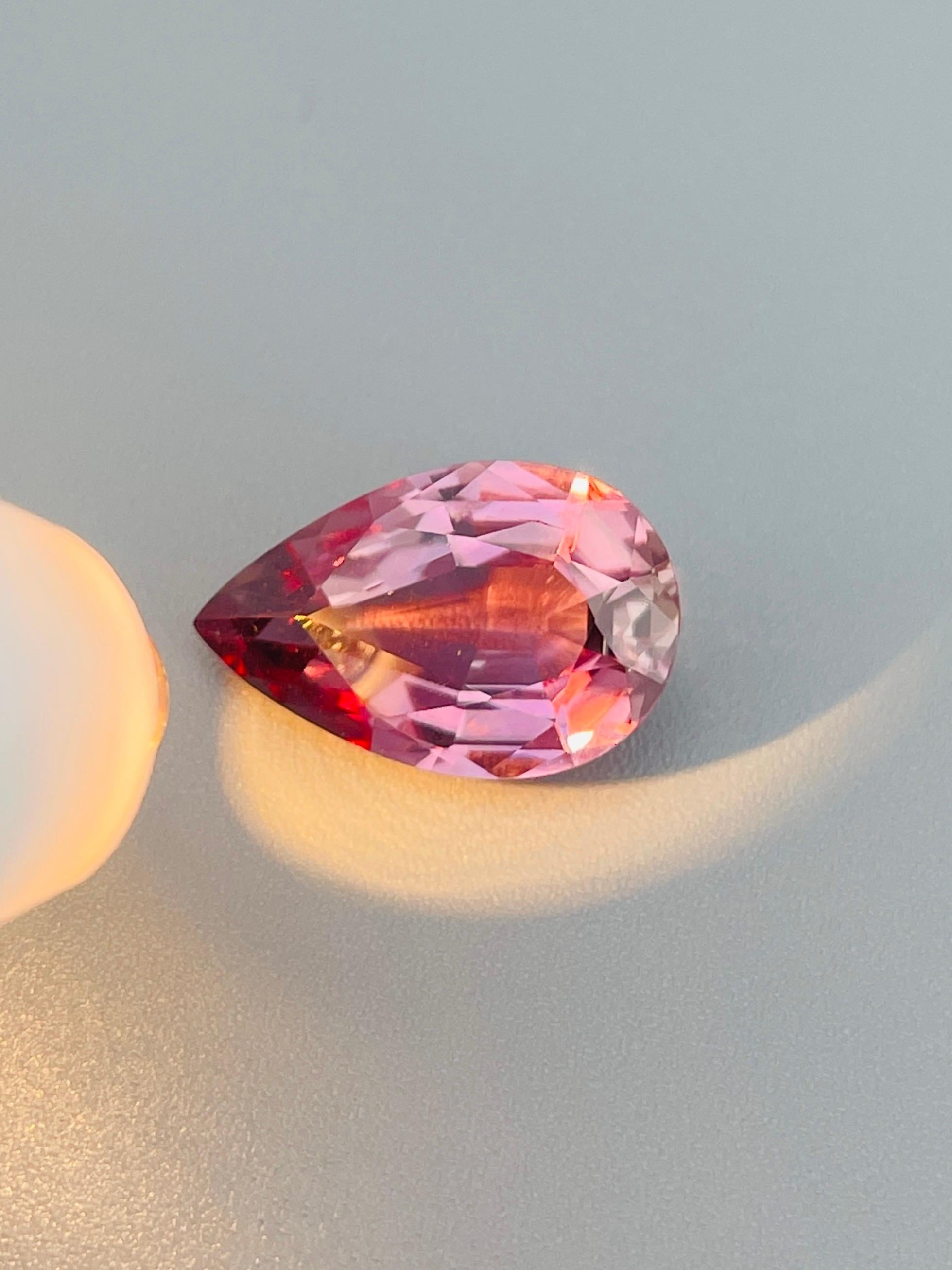 5.04 Ct Diaspora Zultanita Natural cambio de color rosa a Rojo ojo calidad limpia en venta 5