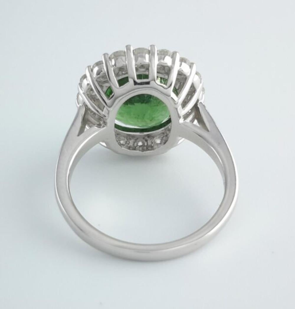 5.04 Paraiba Halo Diamant Ring (Moderne) im Angebot
