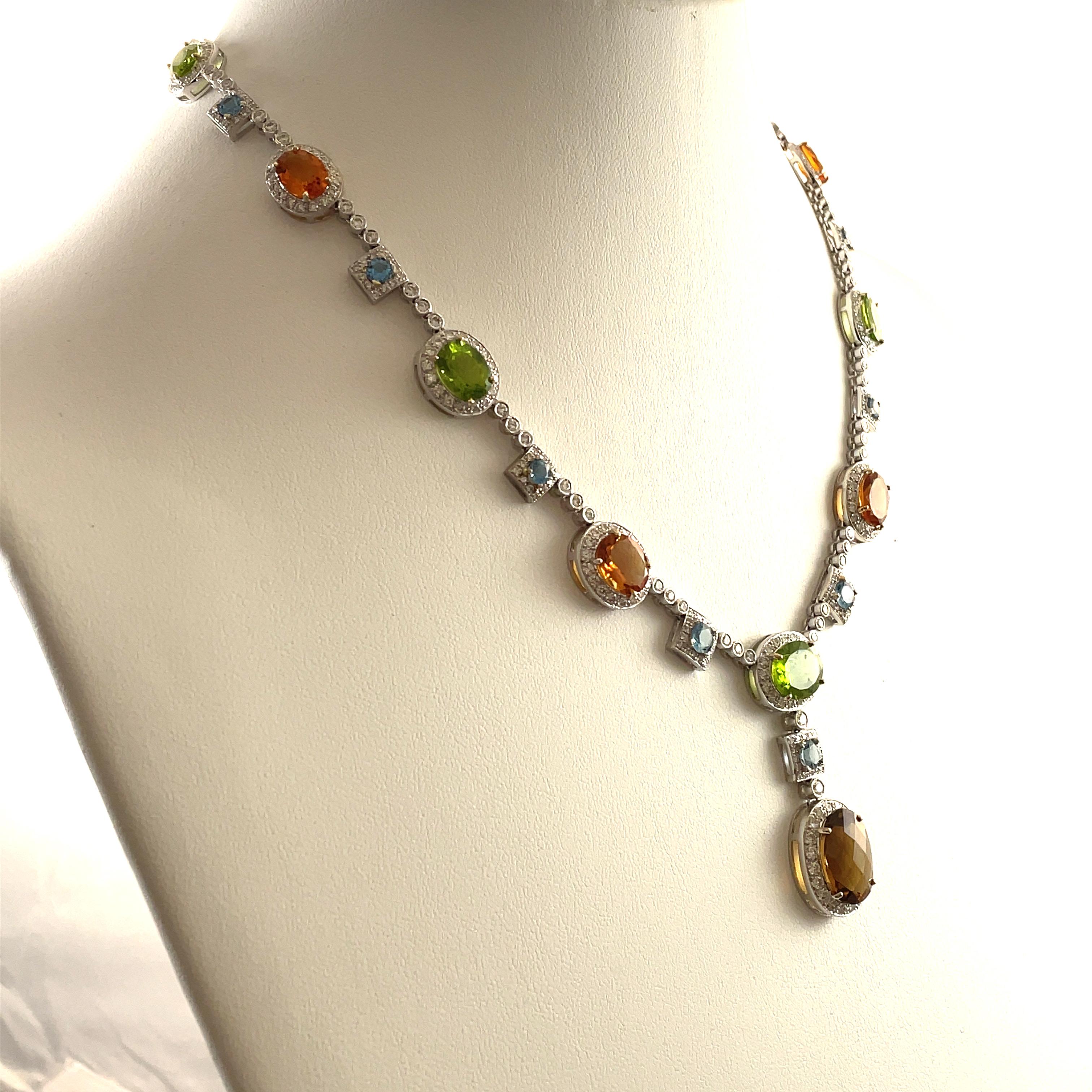 peridot and citrine necklace