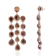 50.48 Carat Fancy Diamond 14 Karat Gold Earrings