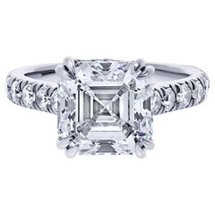 5.04ct Asscher Cut Diamond H SI1 GIA Engagement Ring