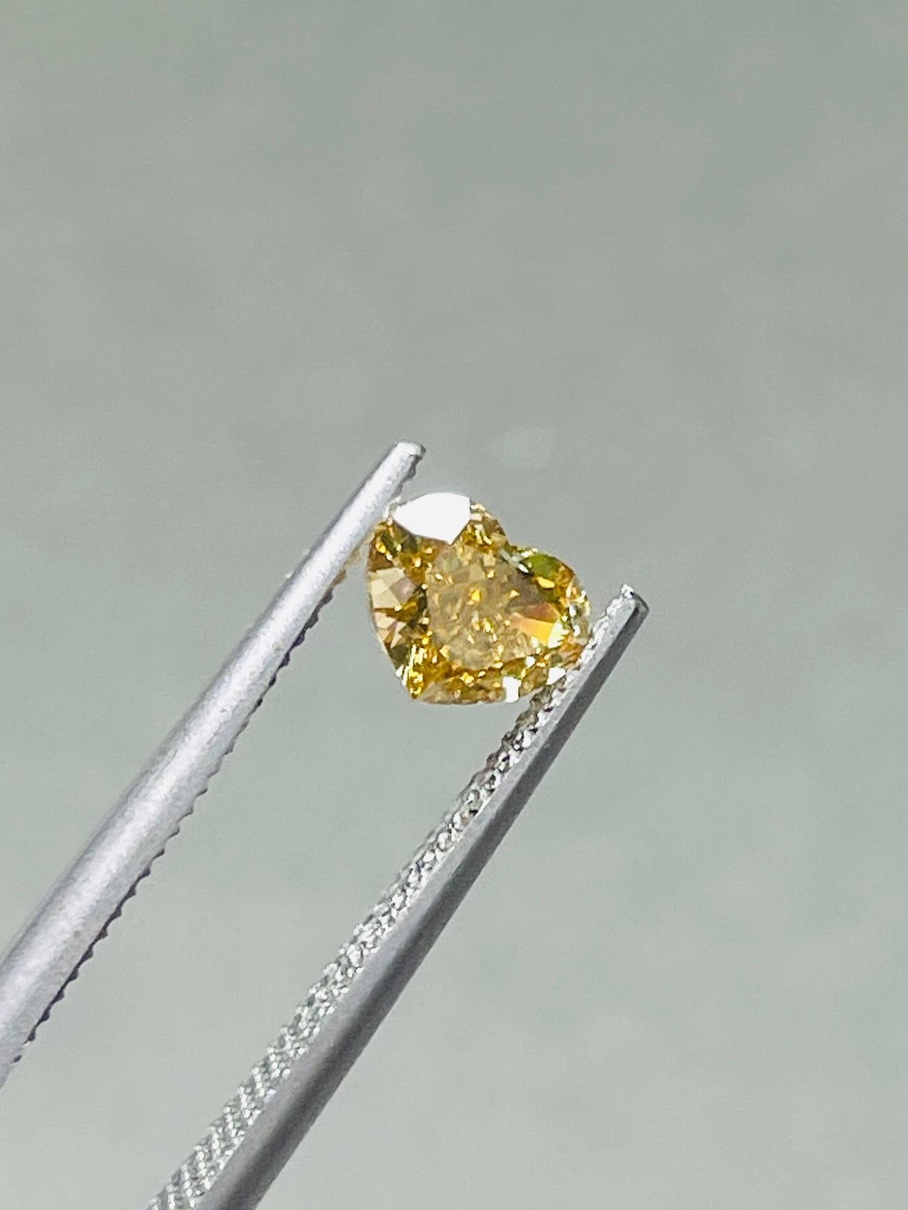 IGI certified natural diamond 0.51carat Fancy Brown Yellow VS1 For Sale 3