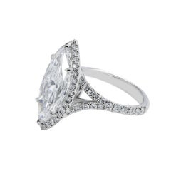 5.05 Carat Marquise Diamond Ring Brilliant White FL/IF 18K Gold