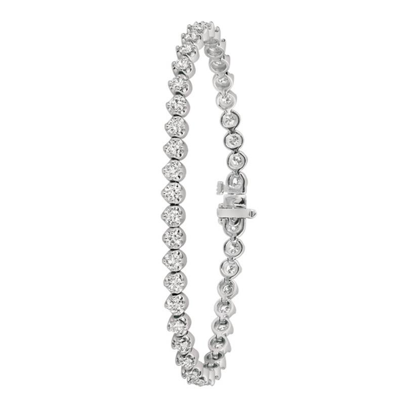 5.05 Carat Diamant naturel Bracelet tennis G SI 14K Or blanc 7''

diamants 100% naturels, non rehaussés de quelque manière que ce soit Bracelet de diamants taille ronde
5.05CT (12 points par pierre)
G-H
SI
or blanc 14K, Style Prong 13.70 grammes
7