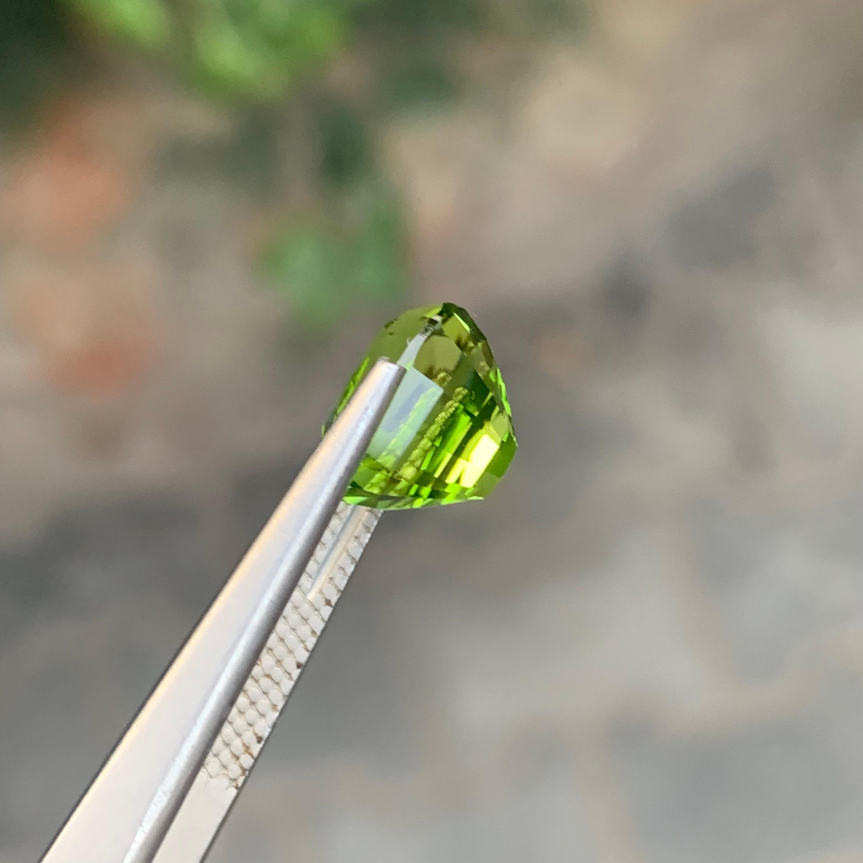 5,05 quilates de piedra natural suelta de peridoto verde manzana talla mariposa en venta 1