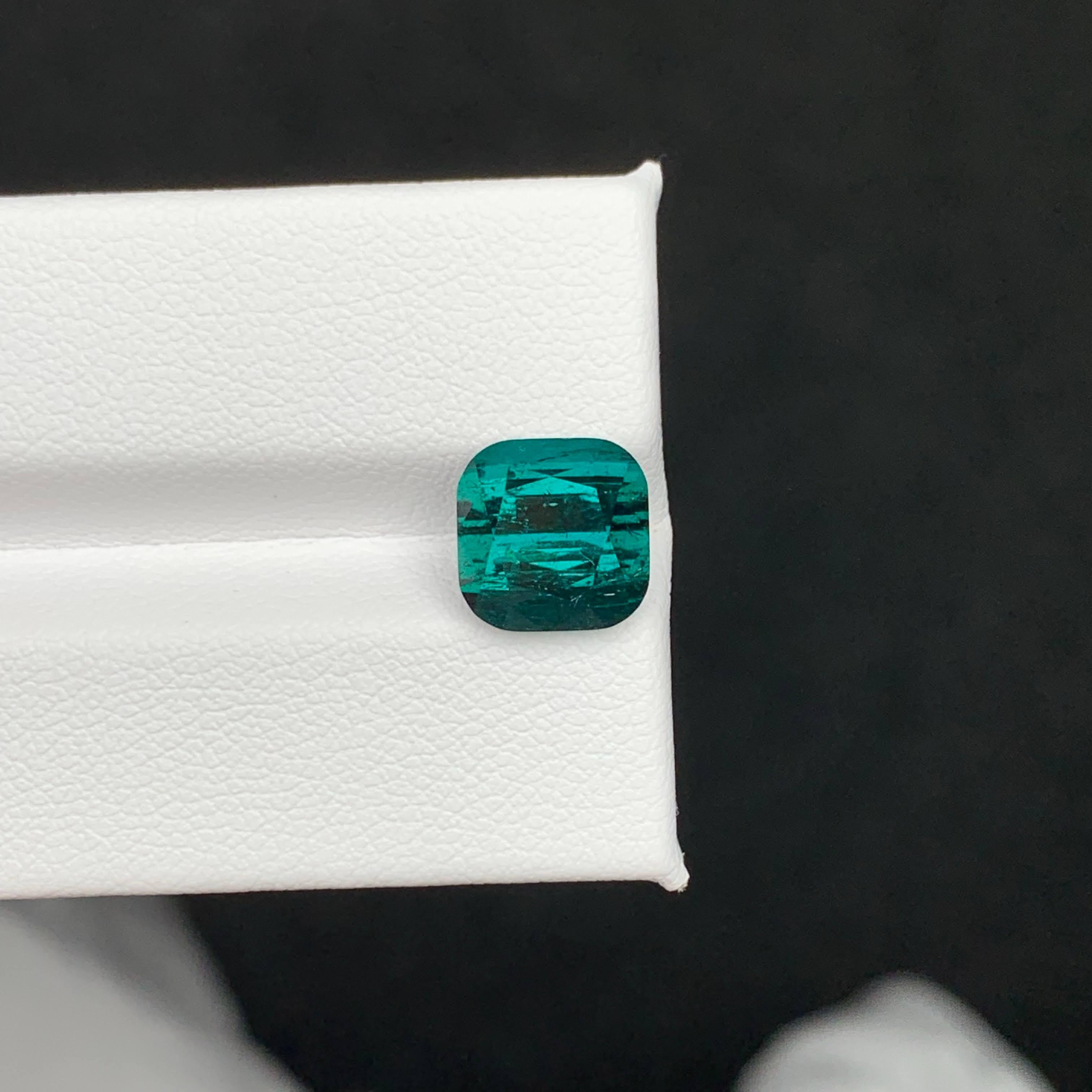 5.05 Carat Natural Loose Blue Green Tourmaline Cushion Cut Afghan Gemstone For Sale 5