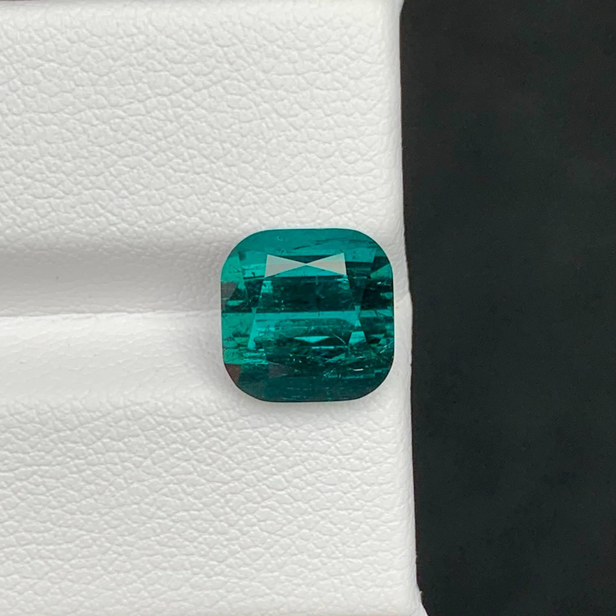 Weight 5.05 carat 
Dimensions 9.2x9.1x7.1mm
Treatment None 
Origin Afghan 
Clarity SI
Shape Cut Cushion 




This stunning 5.05 Carat Blue Green Tourmaline displays a mesmerizing mix of oceanic blue and lush green tones, beautifully highlighted in