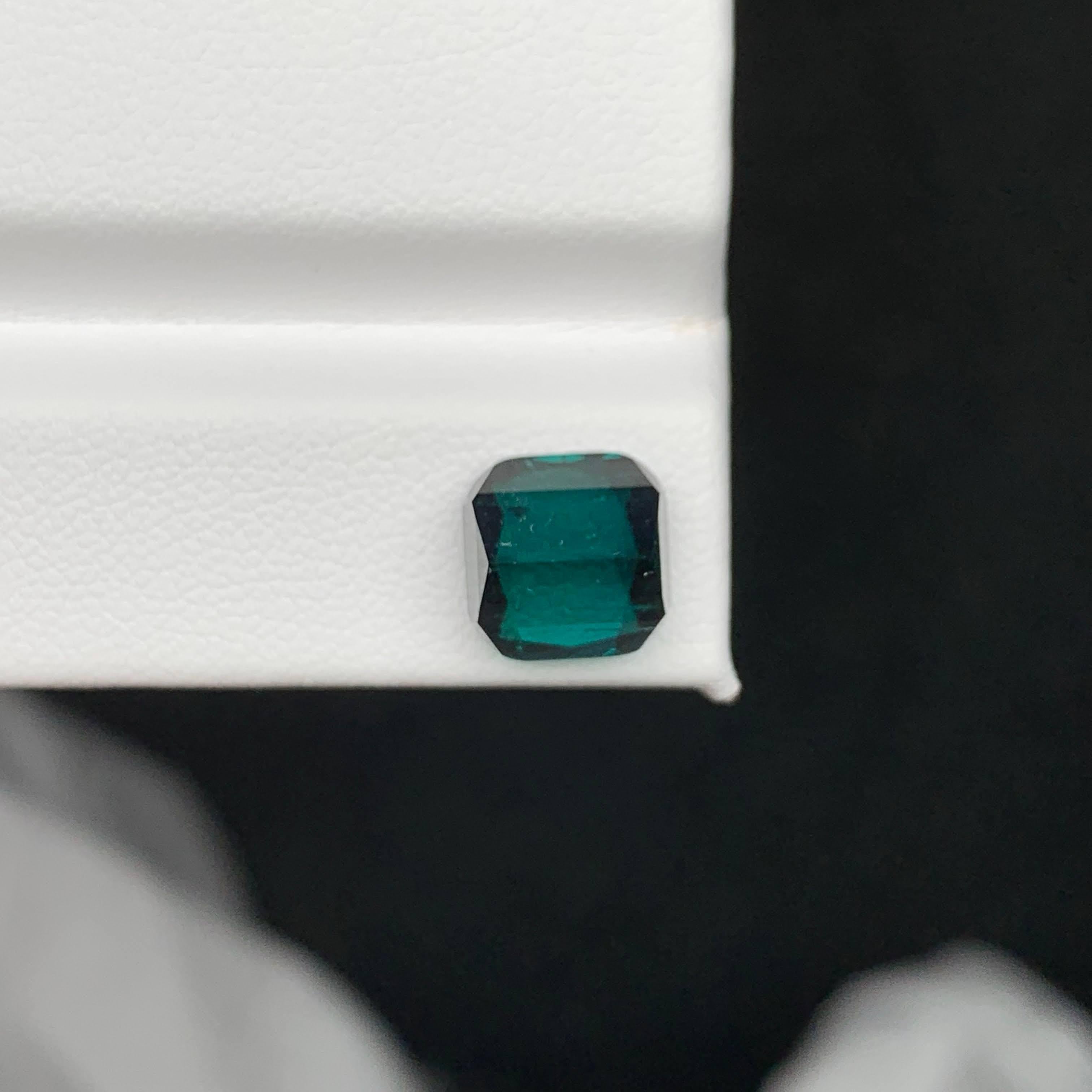 5.05 Carat Natural Loose Blue Green Tourmaline Cushion Cut Afghan Gemstone In New Condition For Sale In Bangkok, TH