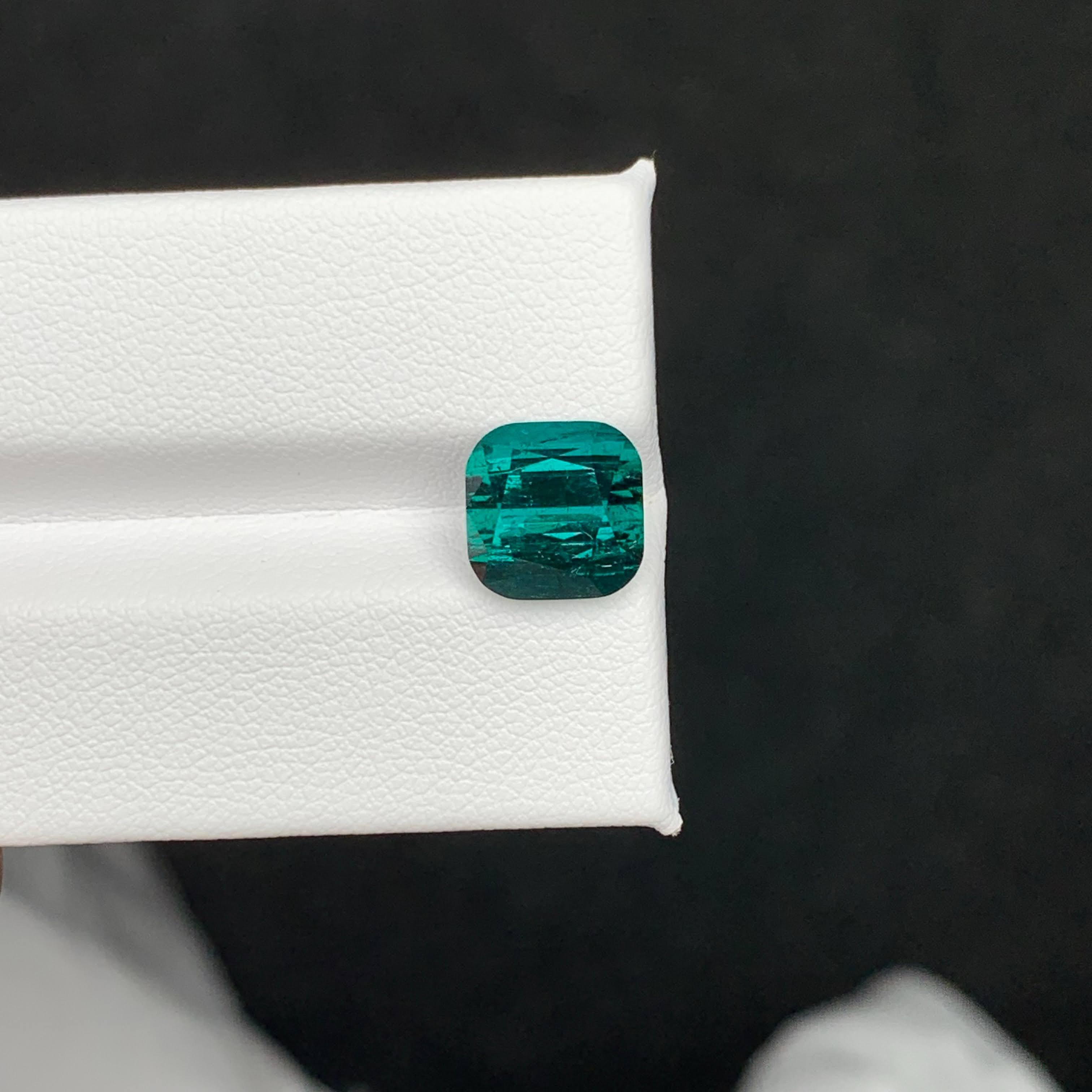 5.05 Carat Natural Loose Blue Green Tourmaline Cushion Cut Afghan Gemstone For Sale 4