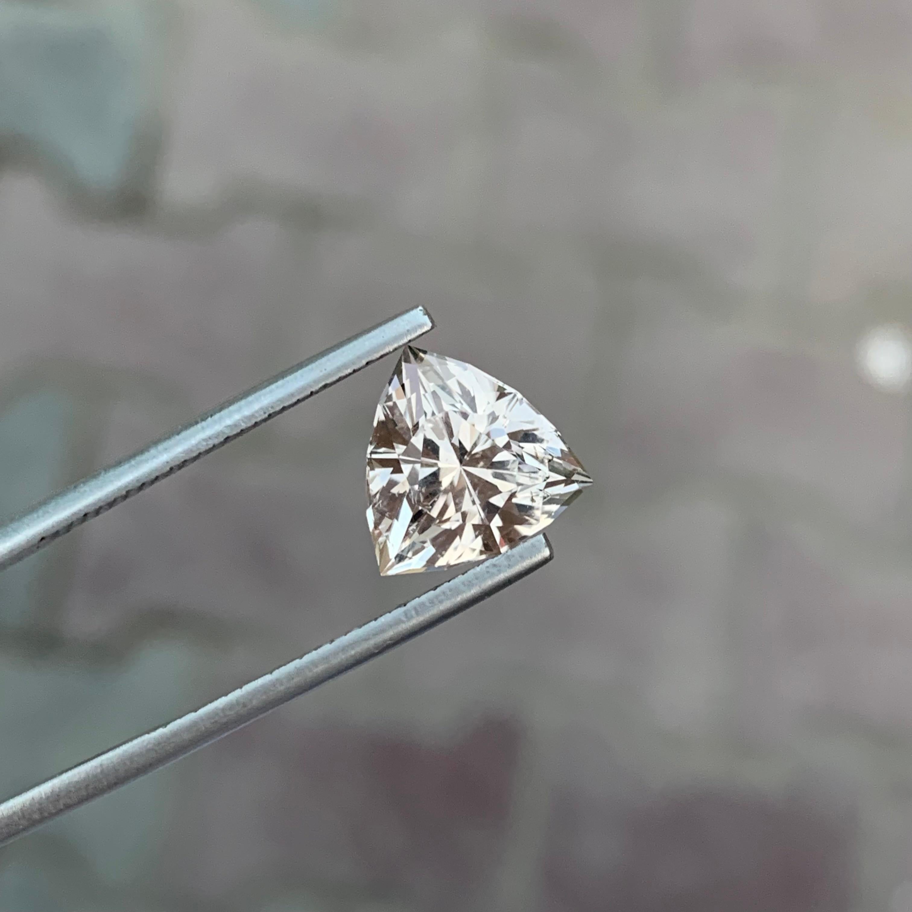 Trillion Cut 5.05 Carat Natural Loose Fancy Cut Topaz Trillion Shape For Sale