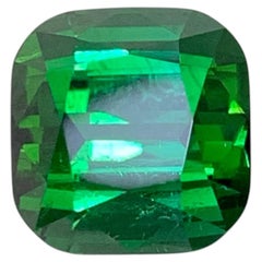 5.05 Carat Natural Loose Green Tourmaline Stone Cushion Cut Afghan Gemstone