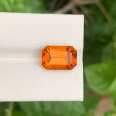5.05 Carat Natural Loose Madeira Citrine Emerald Shape Gemstone