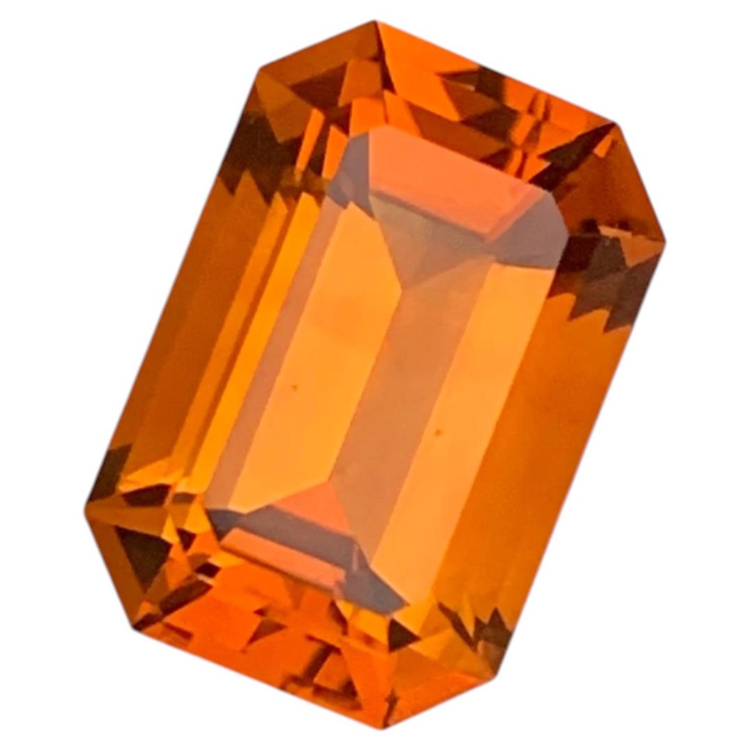 5.05 Carat Natural Loose Madeira Citrine Emerald Shape Gemstone