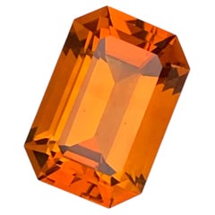 5.05 Carat Natural Loose Madeira Citrine Emerald Shape Gemstone