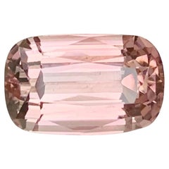Gema natural suelta de turmalina rosa melocotón en forma de cojín de 5,05 quilates
