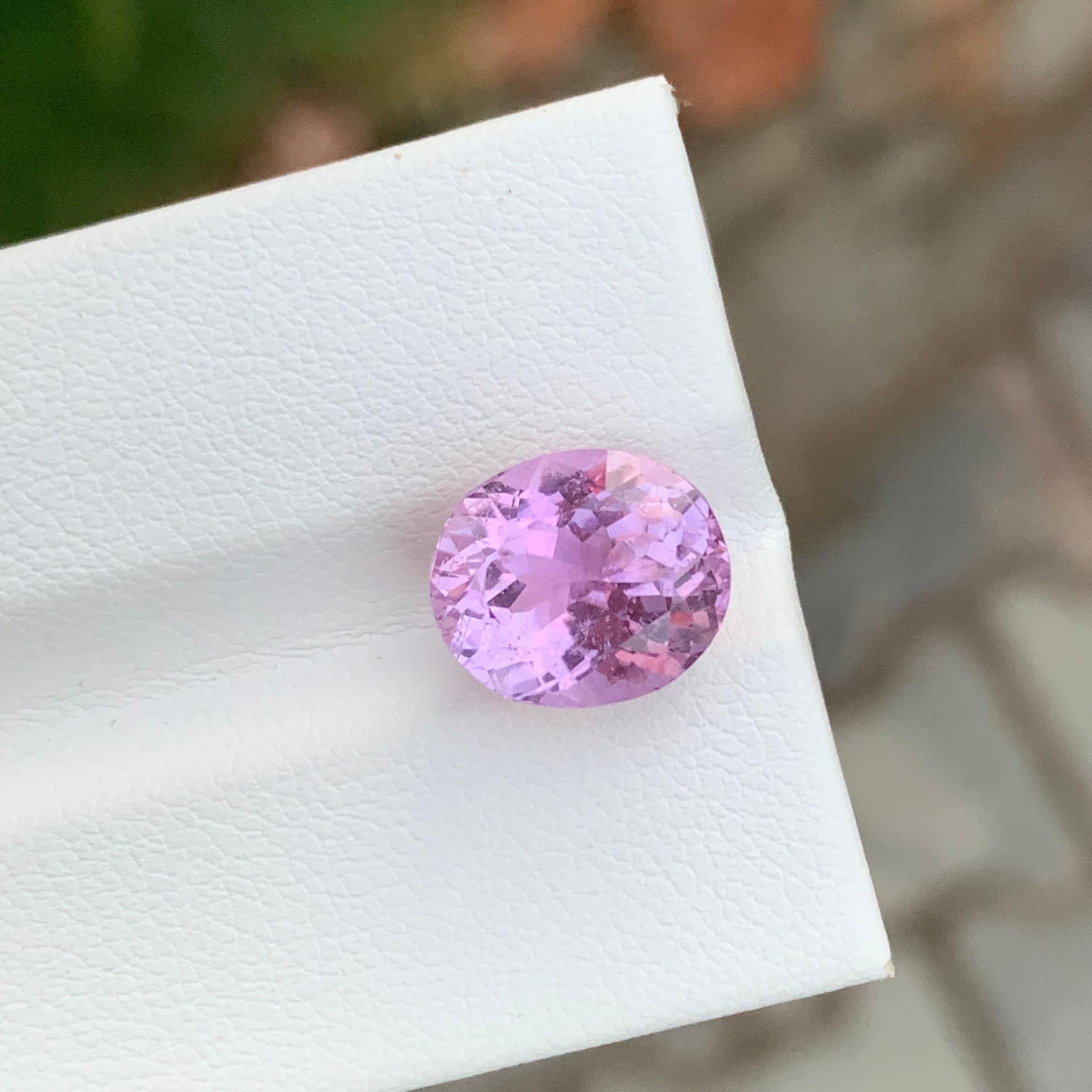 5,05 Karat natürlicher loser rosa Kunzit in ovaler Form aus Afghanistan-Mine 4
