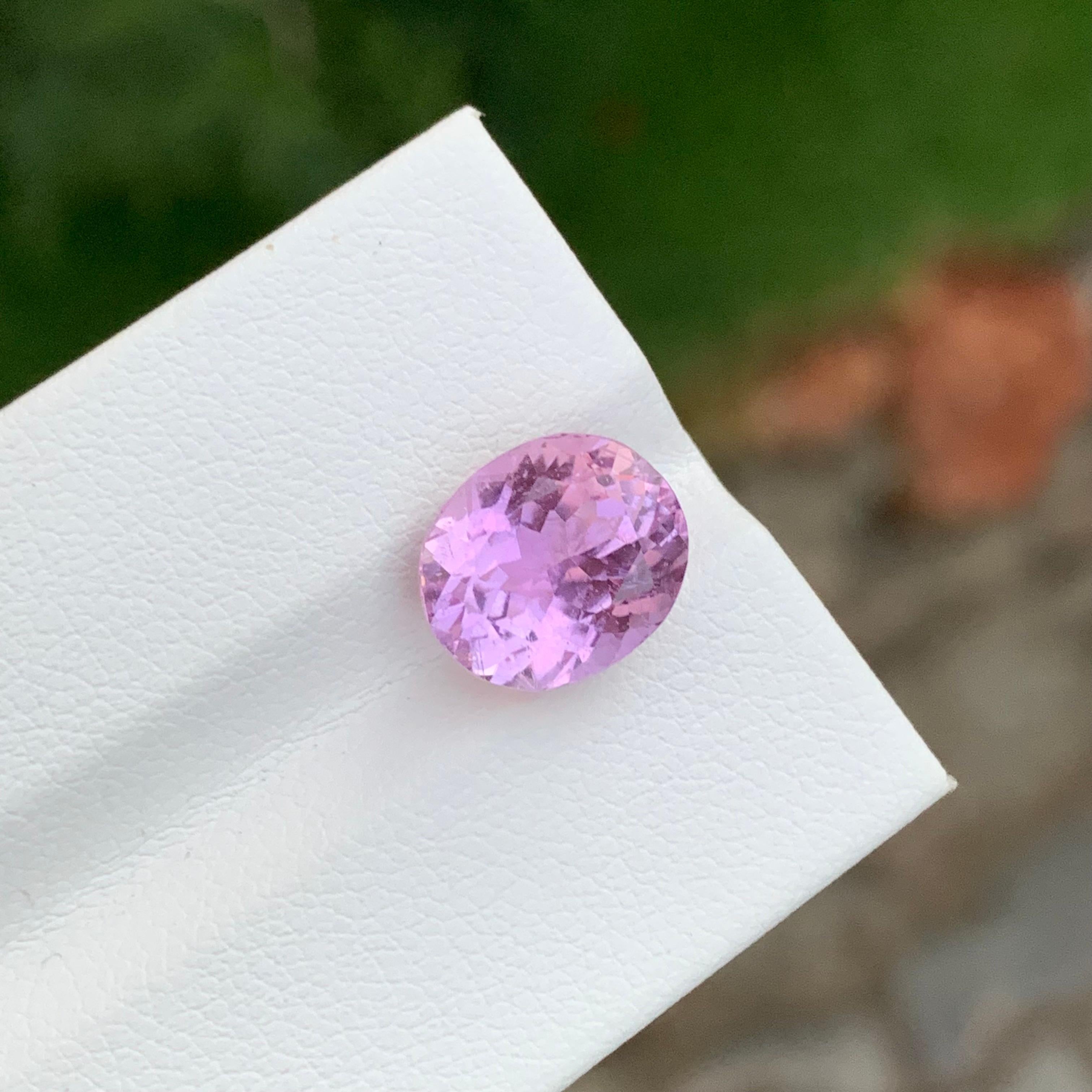 5,05 Karat natürlicher loser rosa Kunzit in ovaler Form aus Afghanistan-Mine 5