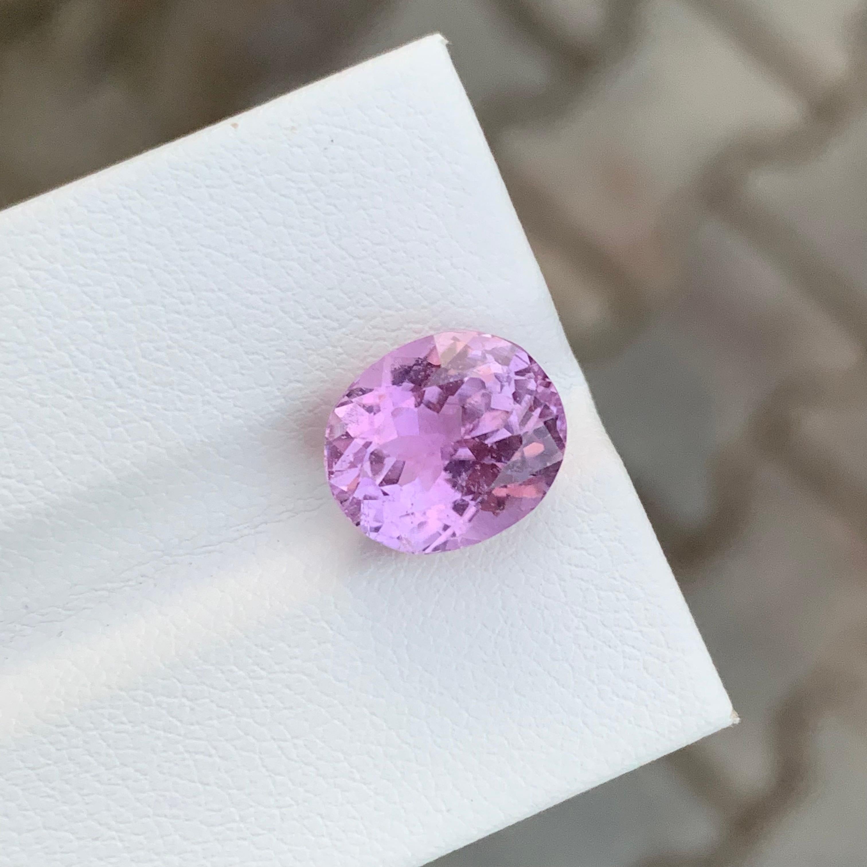 5,05 Karat natürlicher loser rosa Kunzit in ovaler Form aus Afghanistan-Mine für Damen oder Herren