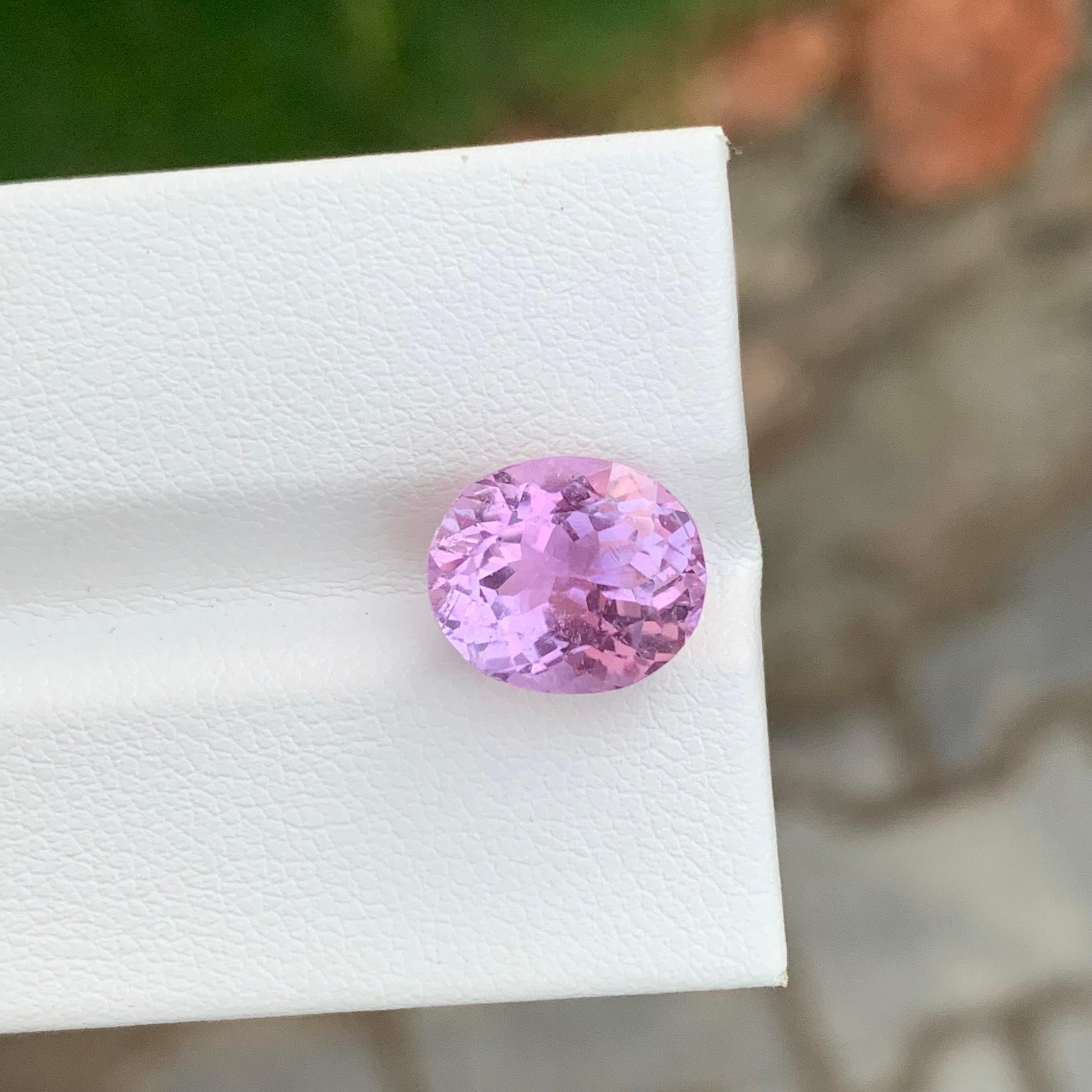 5,05 Karat natürlicher loser rosa Kunzit in ovaler Form aus Afghanistan-Mine 3