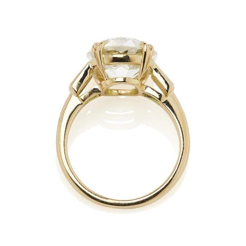 Diamantring mit 5,05 Karat Diamant im alten Minenschliff (Alteuropäischer Brillantschliff)