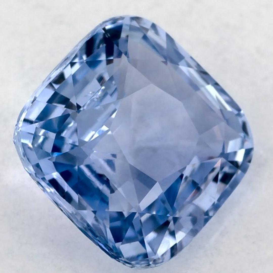 Taglio cuscino 5.05 carati di zaffiro blu a cuscino, gemma sfusa in vendita