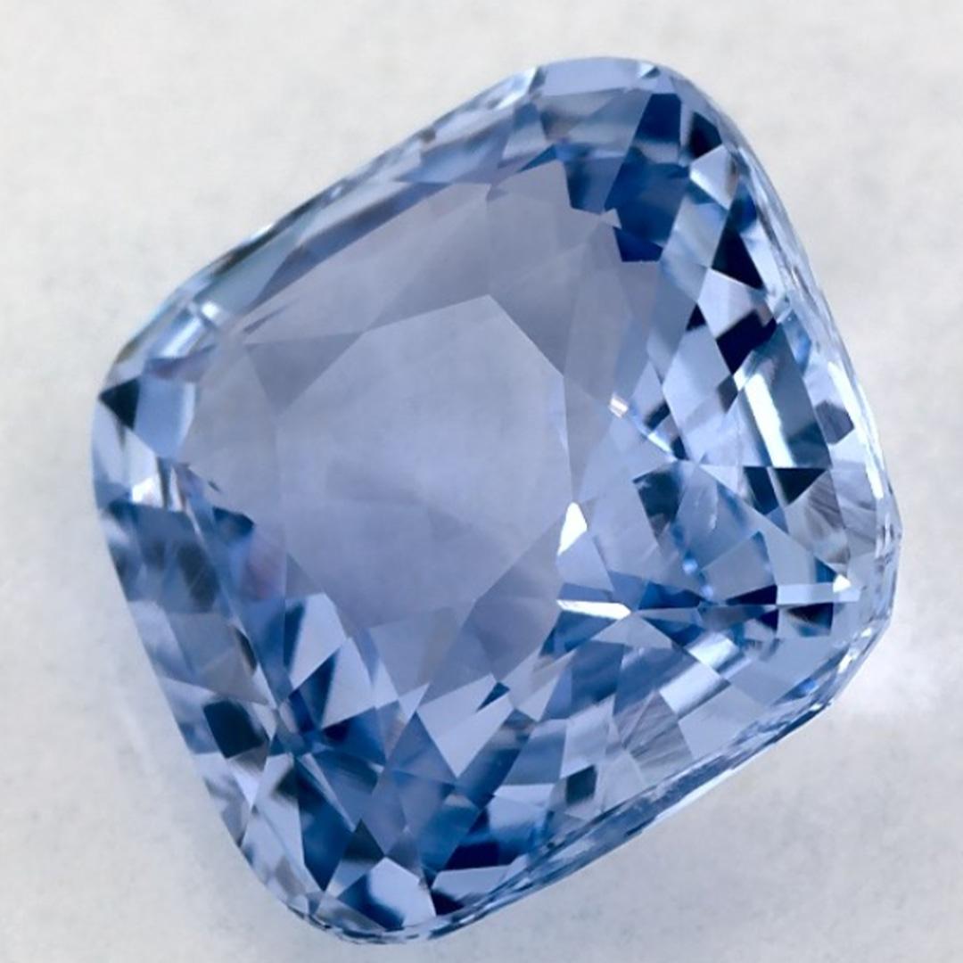 Donna 5.05 carati di zaffiro blu a cuscino, gemma sfusa in vendita