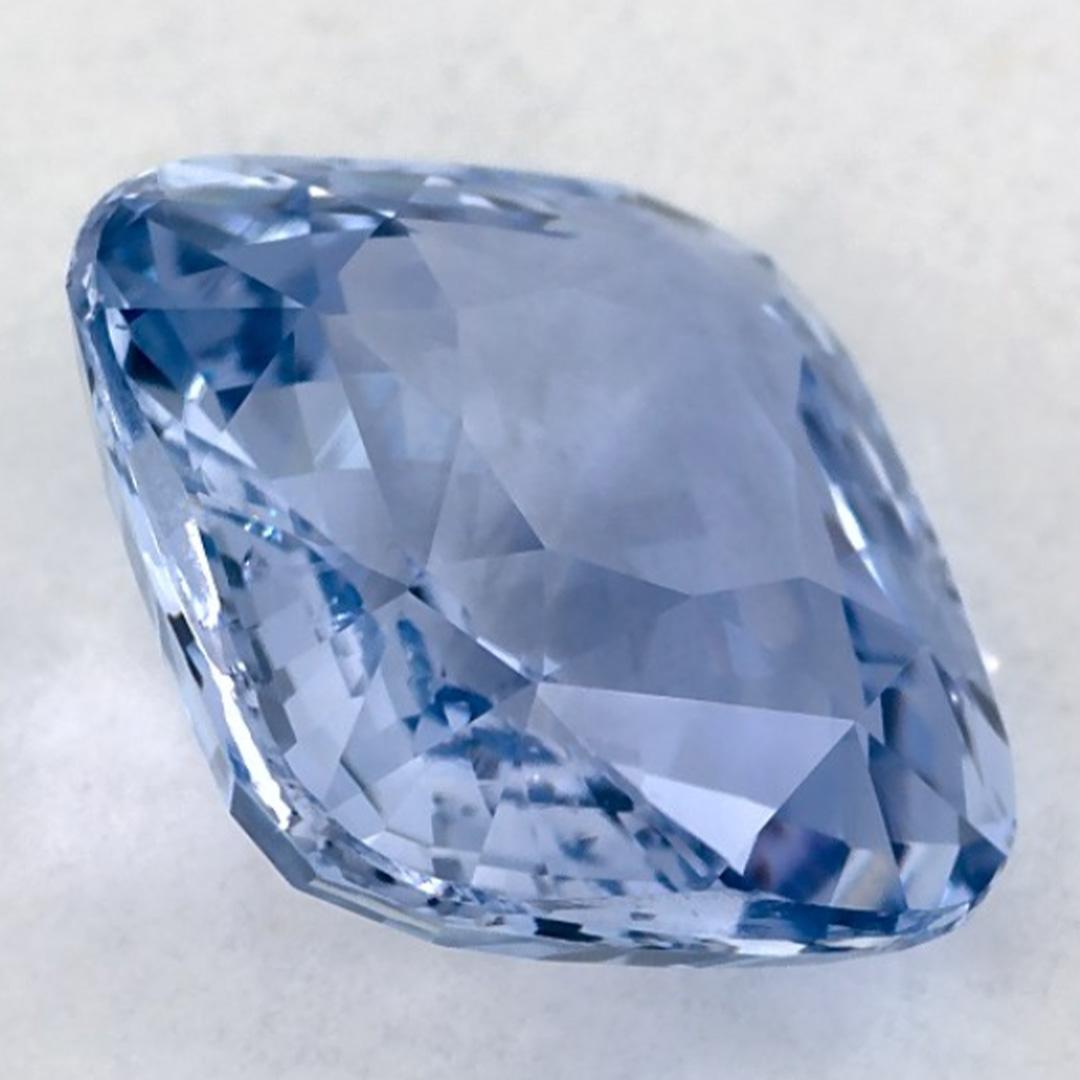 5.05 carati di zaffiro blu a cuscino, gemma sfusa in vendita 1