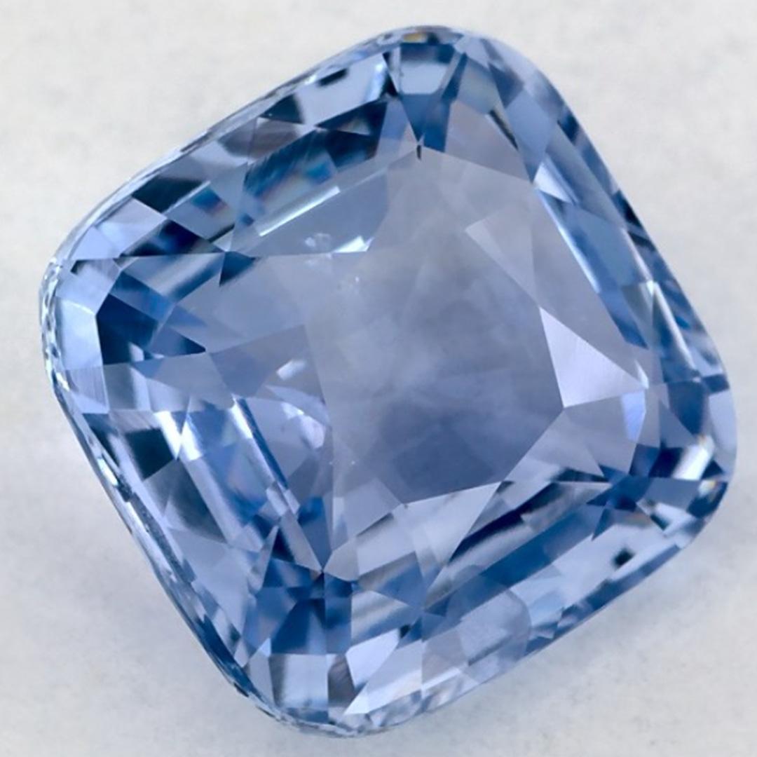 5.05 carati di zaffiro blu a cuscino, gemma sfusa in vendita 2