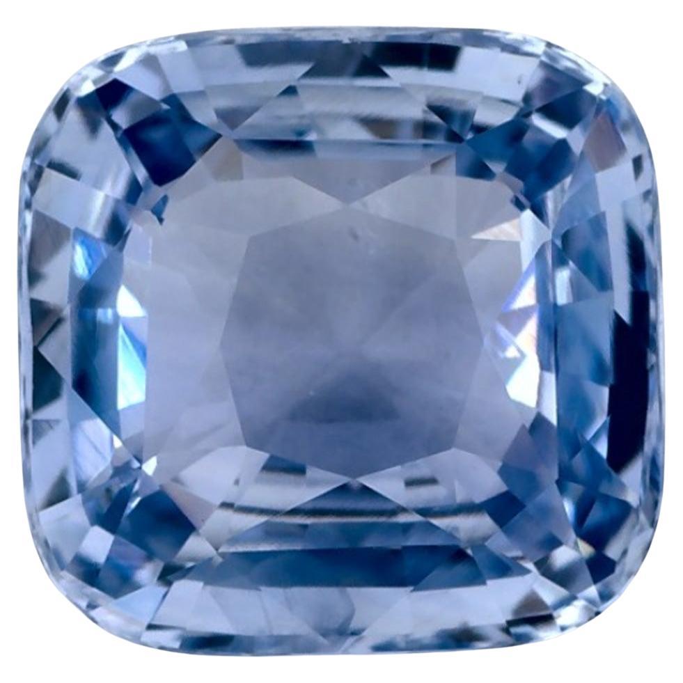 5.05 carati di zaffiro blu a cuscino, gemma sfusa in vendita