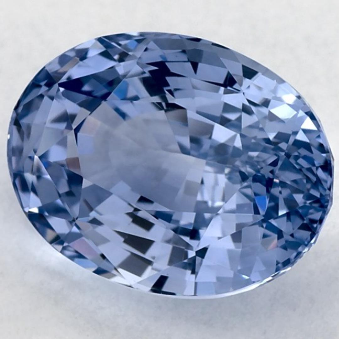 Taglio ovale 5.05 carati di zaffiro blu ovale sfuso in vendita