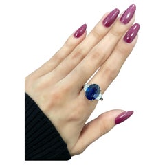 5.05 Carat Ceylon Sapphire & Diamond Ring