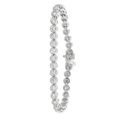 5.05 Carat Natural Diamond Bracelet G SI 14 Karat White Gold