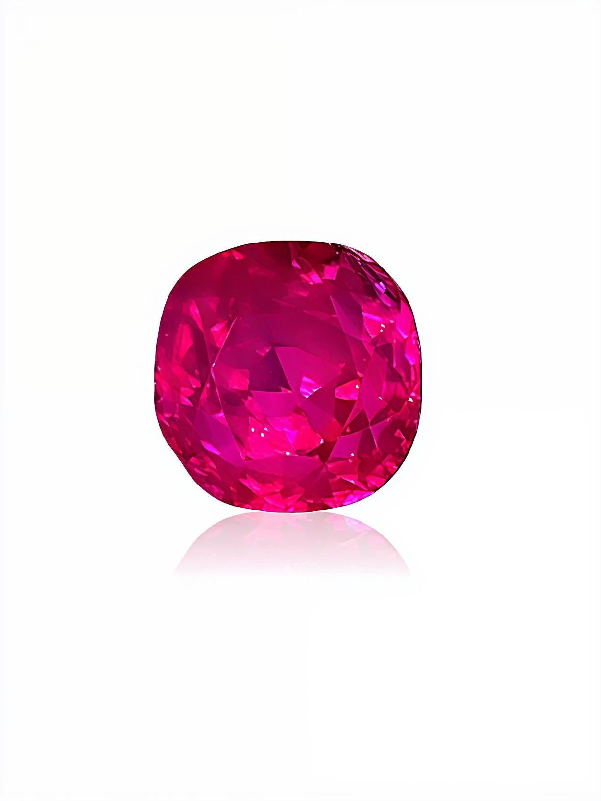 5.05 Ct unheated Burma ruby full luster transparent In New Condition For Sale In bangkok, TH