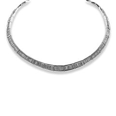 5.06 Carat Baguette Diamond White Gold Necklace
