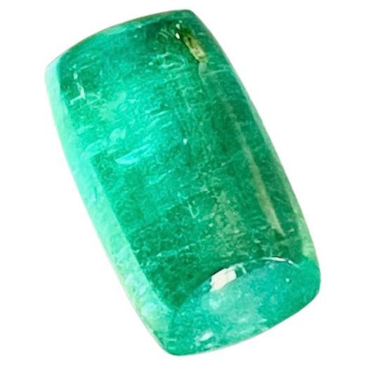 5.06 Ct Natural Emerald Cabochon neon green transparent quality gemstone