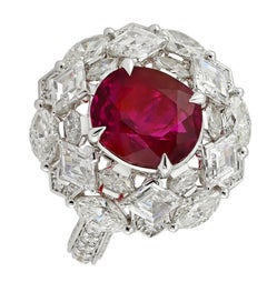 5.06 ct. No-Heat Burma Ruby & Diamond Ring  Spectra