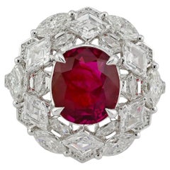 5.06 ct. No-Heat Burma Ruby & Diamond Ring  Spectra