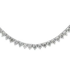 5.06ct Round Brilliant Cut Diamond Tennis Necklace in 14K White Gold