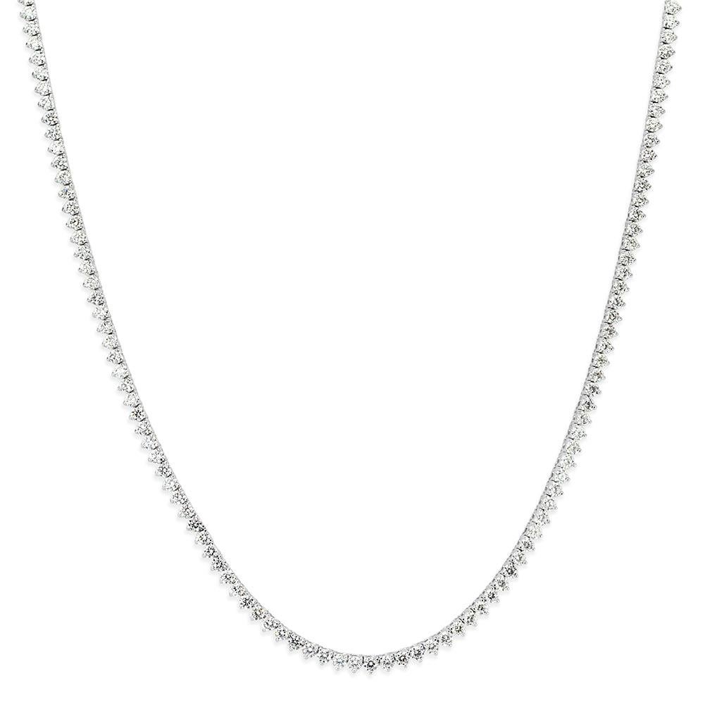 5.06ct Round Brilliant Cut Diamond Tennis Necklace in 14K White Gold