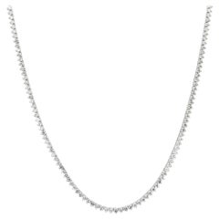 5.06ct Round Brilliant Cut Diamond Tennis Necklace in 14K White Gold