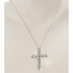 Sebastian Bernards 5.07 Carat, 14 Karat White Gold Diamond Cross Pendant