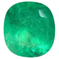 Esmeralda verde colombiana de 5,07 quilates - Gema genuina de mayo talla cojín
