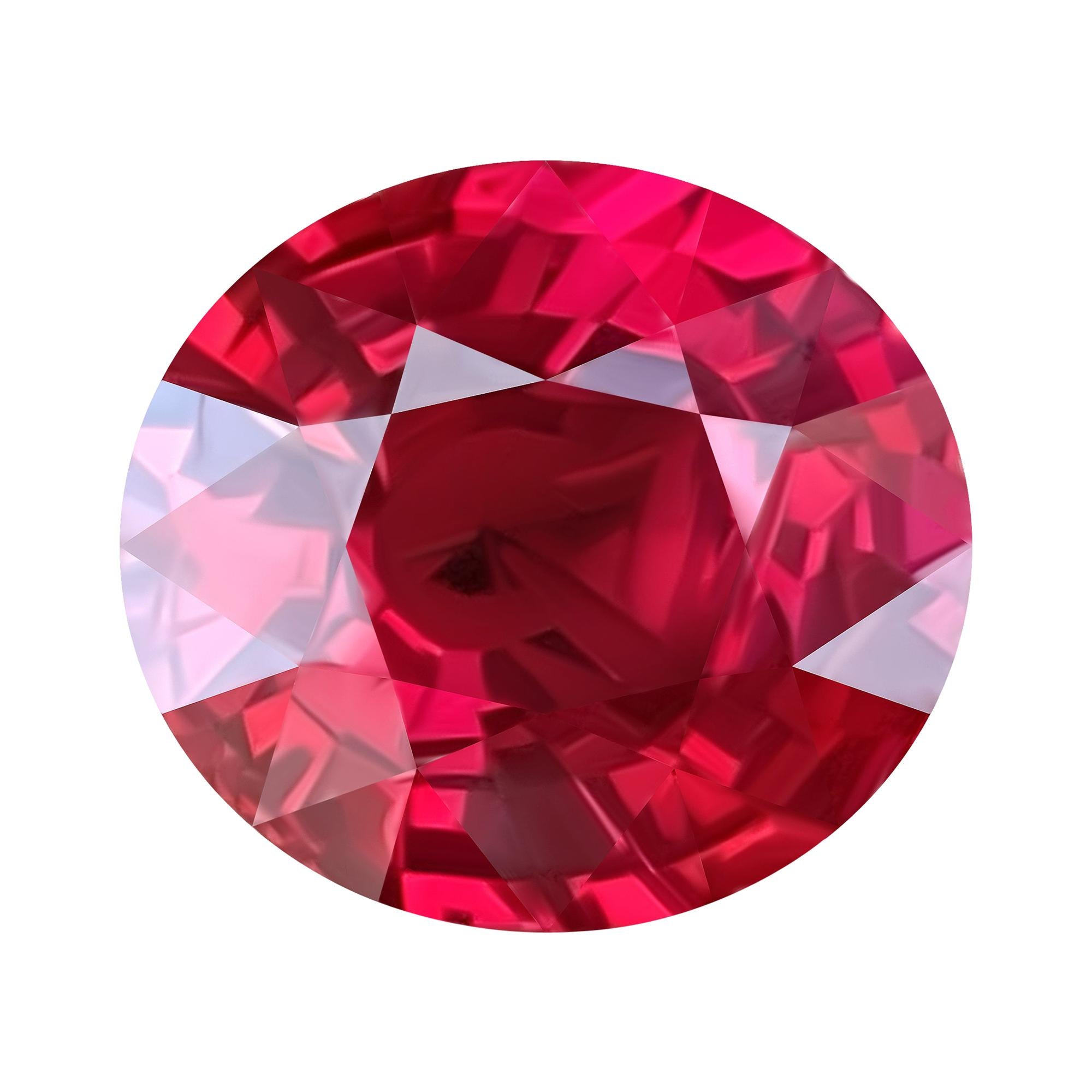 5, 07 Carat Natural Mozambique Vivid Red Natural Ruby GRS Certificate