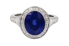 Sophia D. 5.07 Carat Blue Sapphire Platinum Ring